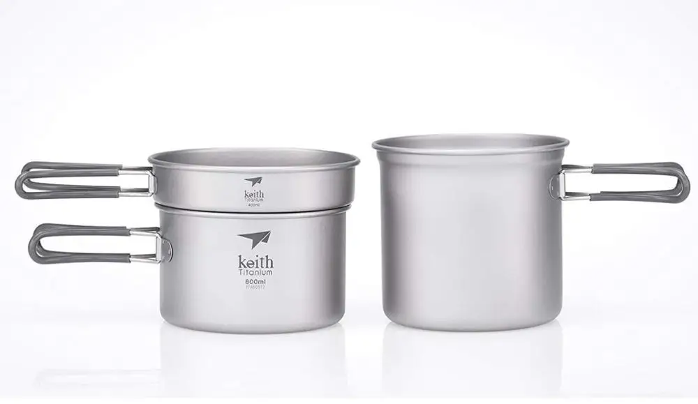 Keith titanium Ti6014 3 шт кастрюля и сковорода поварской набор-2400 мл