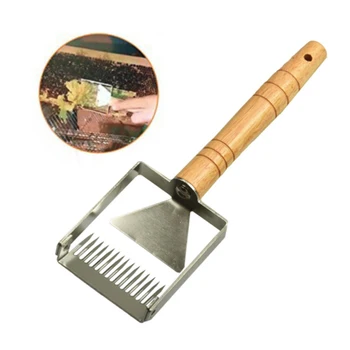 

Honeycomb Beekeeping Equipment Uncapping Scraper Honey Scraper Wooden Handle Tool Uncapping Fork Beekeeping Tool Equipment