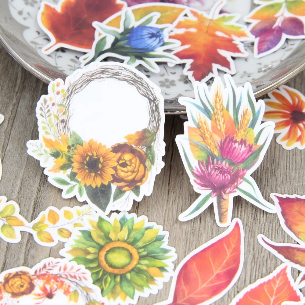 

28pcs Autumn leaves, maple, flower stickers/Scrapbooking Stickers /Decorative Sticker /DIY Craft Photo Albums