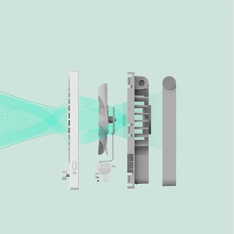 Xiaomi Wuji мини-вентилятор зарядка складной USB вентилятор белый 4 ''10 часов выносливость подходит для компьютера power bank или power socket