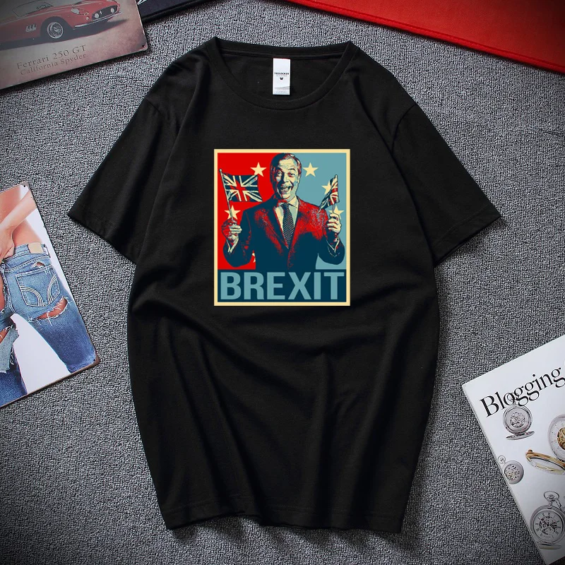 Brexit футболка Найджел Farage Забавный флаг для взрослых унисекс футболки высокого