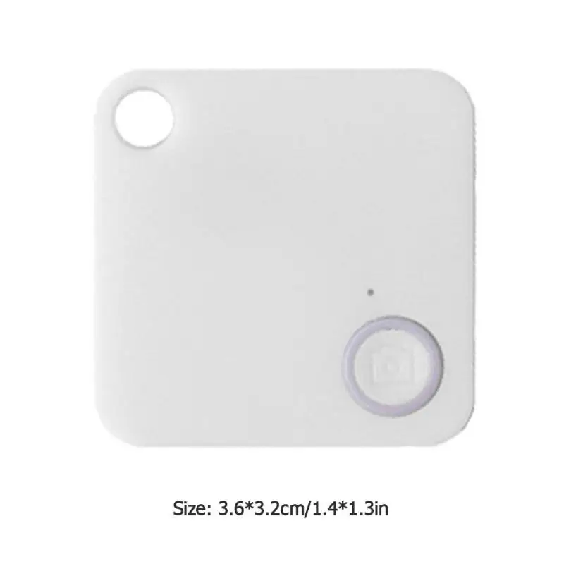 White Bluetooth Tracer подвесной квадратный круглый пресс ABS Смарт Мини Многофункциональный Bluetooth gps-трекер отслеживатель 3,6*3,2 см - Цвет: White