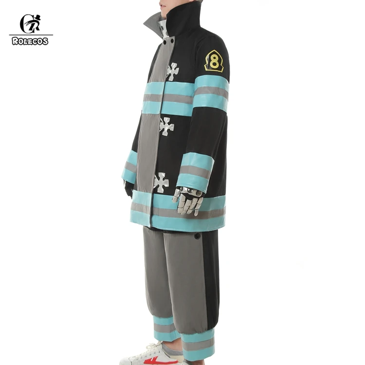 ROLECOS Fire Force Аниме Косплей Костюм Enen no Shouboutai Shinra Косплей Тамаки Артура шляпа мужской костюм пожарная униформа