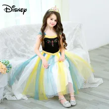 Disney Хэллоуин лед в романтическом стиле с принцессами Анной платье принцессы с героями мультфильма «Холодное сердце» Анан платье принцессы платье на день рождения