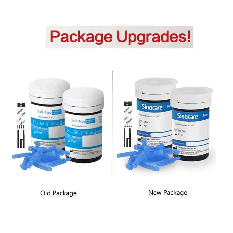 Diabetes Strips Blood Glucose Test Strip 100/200/400 pcs (Only for Safe-Accu) blood glucose strips blood test strips