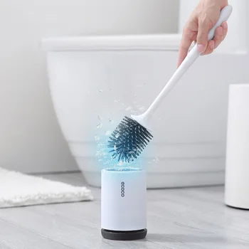 

Silicone Toilet Brush Rubber Head Holder Cleaning Brush For Toilet Wall Hanging Household Floor Cleaning Bathroom Accessories