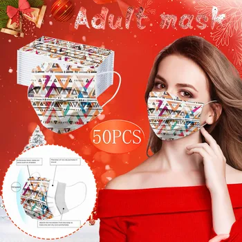 

50PCS Adult/Child Colorful Print Disposable Masks 3Ply Dust Windproof Breathable Earloop Facemask маска для лица Mascarillas