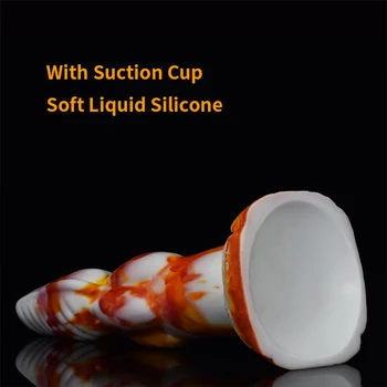 New Sex Shop Big Wolf Dildo Colorful Silicone Realistic Dog Penis Cock Knot Masturbators Anal Plug Erotic BDSM Adult Game 18+ 4