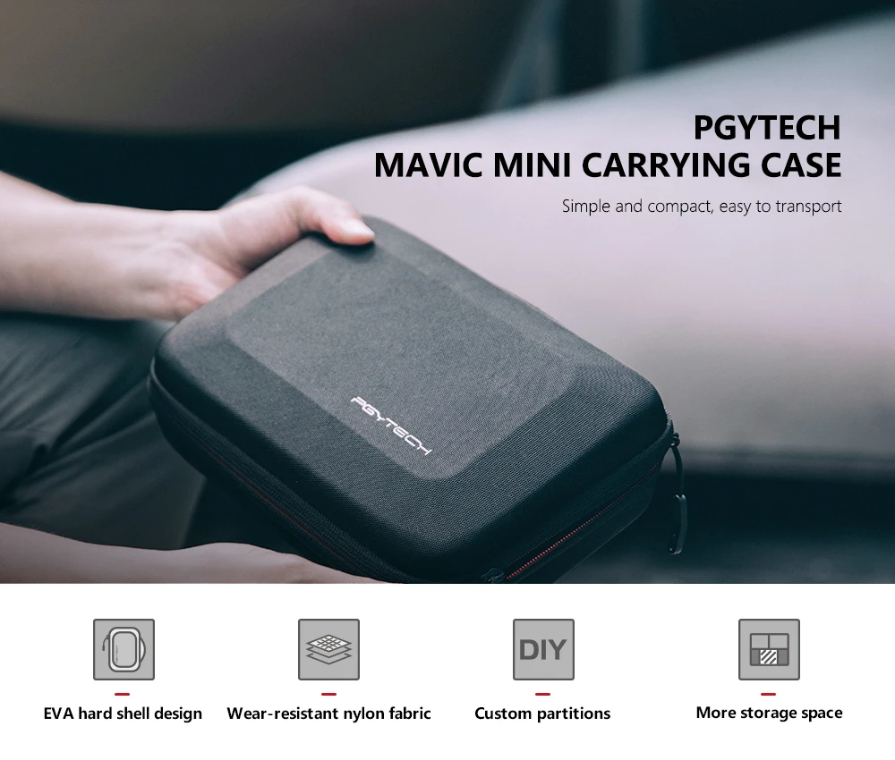 travel case for camera PGYTECH dji mini 2 Storage Bag Portable Outdoor Handbag Waterproof Hard shell Drone bag Mavic mini/dji mini 2 Drone accessoriesPGYTECH dji mini 2 Storage Bag Portable Outdoor Handbag Waterproof Hard shell Drone bag Mavic mini/dji mini 2 Drone accessories black camera bag