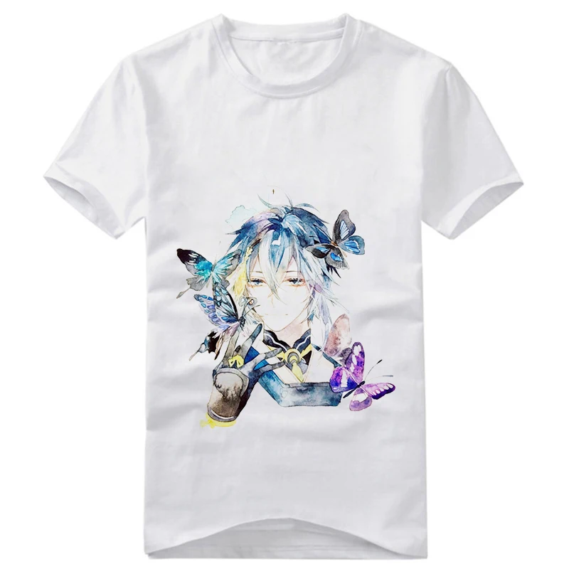 28 Футболка с японским рисунком Touken Ranbu, аниме Tsurumaru Kuninaga, унисекс, Повседневная футболка с коротким рукавом, карнавальный костюм, футболка с принтом - Цвет: 28