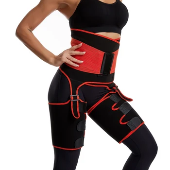 

3 In 1 Women Adjustable Waist Thigh Trimmer Support Belt Home Gym Butt Lifter Fitness Slimming Body Shaper Hip Raise