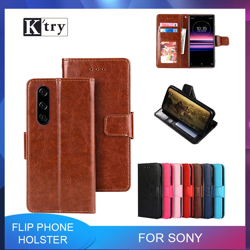 Чехол-книжка для Sony Xperia 10 L1 L2 L3 X XA XA1 Plus XA2 XA3 Ultra XZ XZ1 Compact XZ2 Premium XZ3 XZ4 кожаный |
