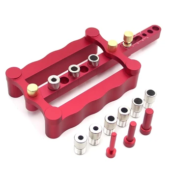 

6/8/10mm Self-Centering Woodworking Doweling Jig Drill Guide Wood Dowel Puncher Locator Tools Kit for Carpentry