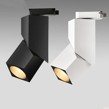 

Black/White Nordic LED Track Light Spotlight Rail Light Modern Dimmable 10W Spot Light for Living room Bedroom Corridor