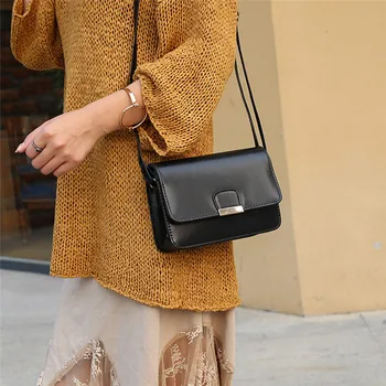 

2019 2021 Hot Handbag Women PU Pure Color Single Shoulder Bag Lady Temperament Small Square Bag Satchel Wild Messenger Bag #20