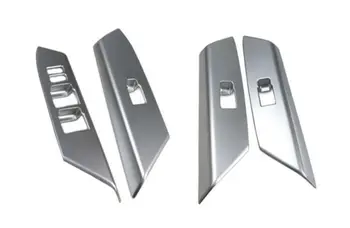 

For Toyota RAV4 2016 Interior door Armrest Switch cover Decoration Sequins Control Panel ABS Styling chrome accessory 2018