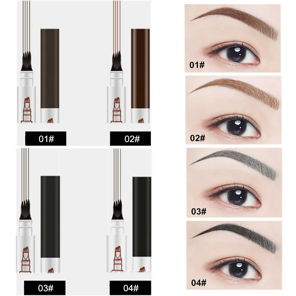 4 Head Liquid Eyebrow Tattoo Pen Waterproof Eye Makeup Cosmetics Easy To Wear 4 Color Eye Brow Pencil Eyebrow Enhancer Maquiagem 4 Head Liquid Eyebrow Tattoo Pen Waterproof Eye Makeup Cosmetics Easy To Wear 4 Color Eye Brow Pencil Eyebrow Enhancer Maquiagem