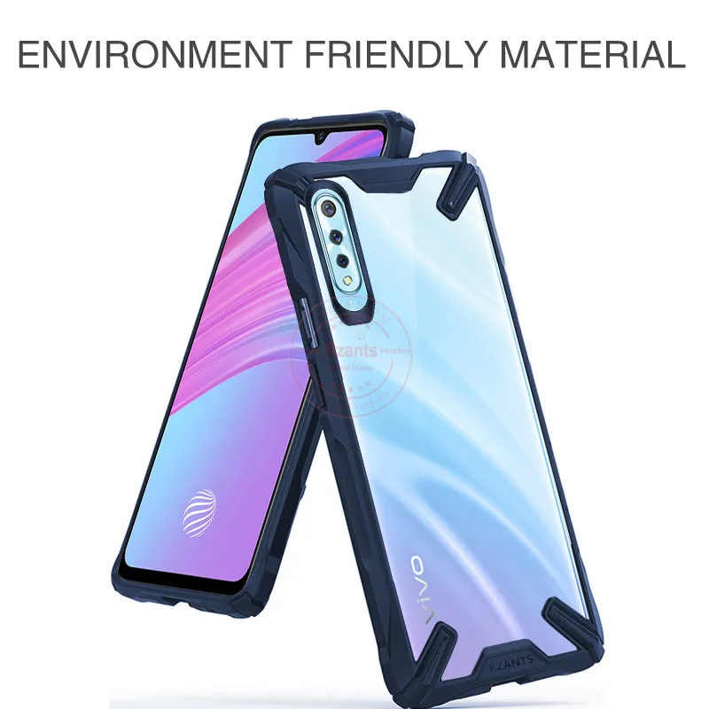 Military airbag Anti-fall shell Case For Vivo S1  IQOO Neo  Y7S Transparent Acrylic PC +TPU Shockproof Armor Back cover Case (16)