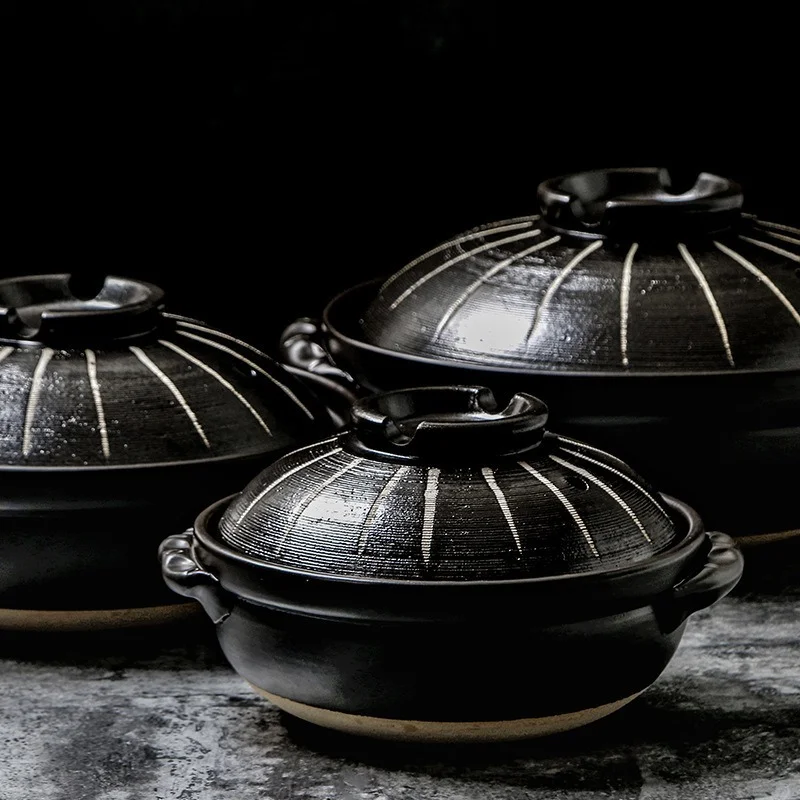 Japanese Style Casserole Stew Pot High Temperature Household Ceramic