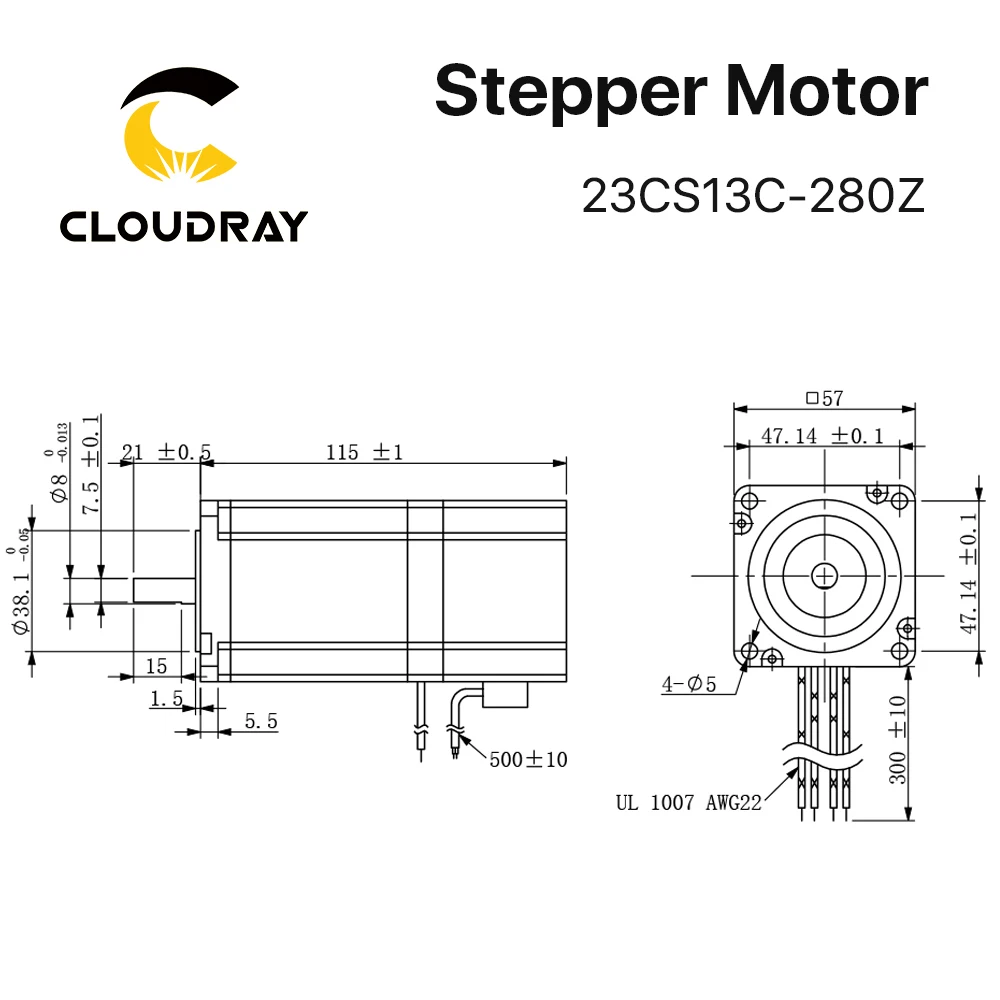 Nema 23 스테퍼 모터 115mm 1.3Nm 2.8A 브레이크가있는 2 상 스테퍼 모터 3D 프린터 용 4 리드 CNC 레이저 그라인드 폼 플라즈마 컷