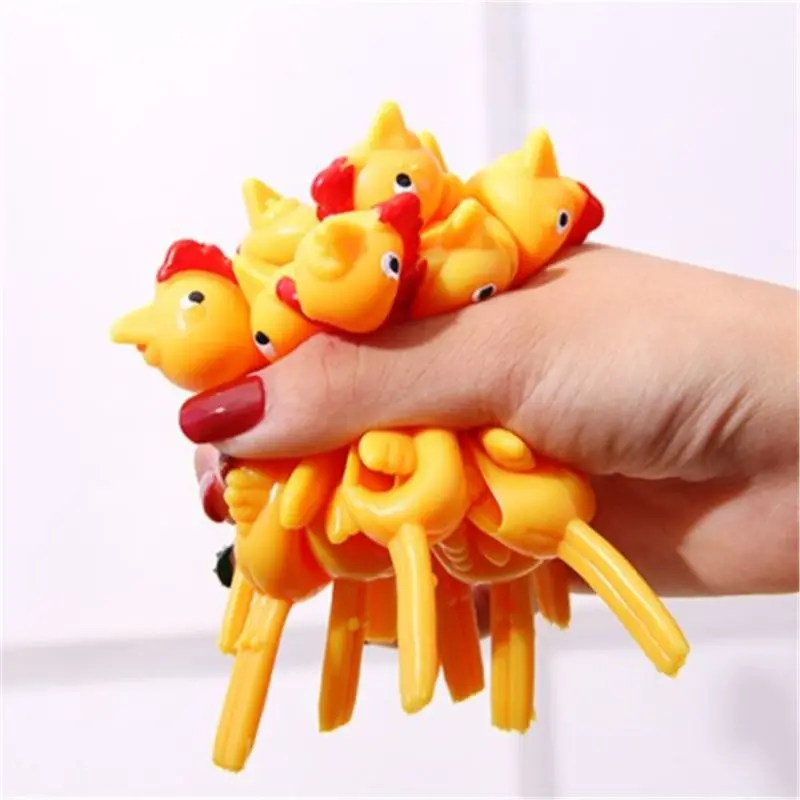 3 шт. Finger Birds Fun Новинка игрушки Забавный шутка резиновая курица эластичный Летающий Турция вечерние сувениры P31B