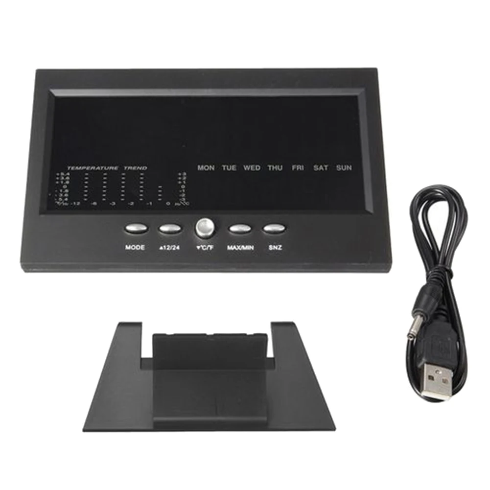 ЖК-дисплей цветной экран цифровой USB Температура Влажность Время Дата дисплей будильник