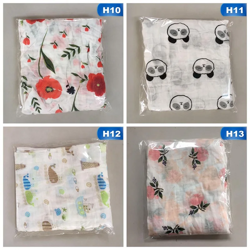 Детские муслиновые одеяла 120x120 см, хлопковые двухслойные мягкие марлевые банные полотенца для новорожденных, Детские муслиновые накидки