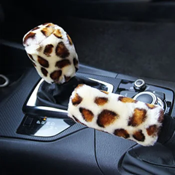 

Accessories Steering wheel cover Set Car Handbrake Gear Shift Leopard Print Protector