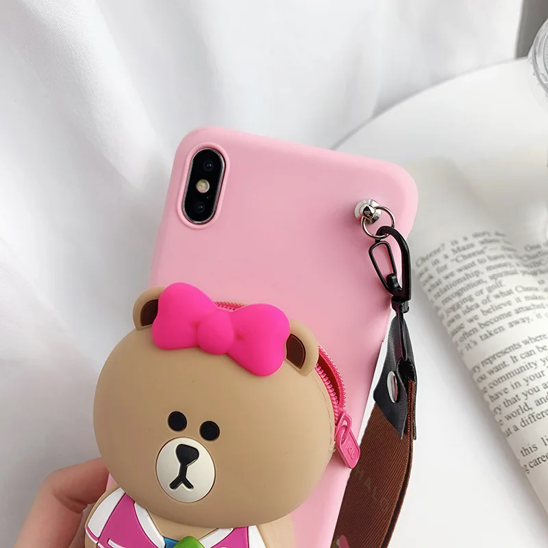 Тоторо кошелек для huawei P30 Pro 5X 6X Honor 7X8X10 9 Lite 9i V10 8A 8C 9 10 Коврики 20 х чехол для телефона чехол Funda etui милый