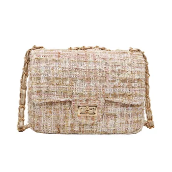 

Fashion Designer Luxury women handbags Woolen chain Shoulder Sling Bag Ladies Female Purse