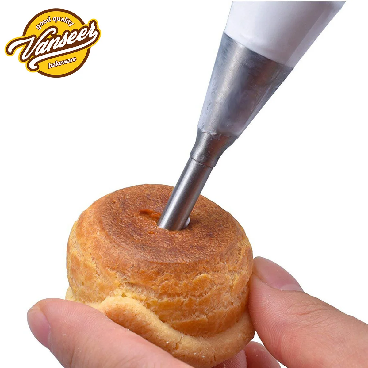 

Manufacturers Direct Supply 304 Stainless Steel Puff Decorating Nozzle 230K Stretch Pastry Nozzle Baking Tool Nai You Zui