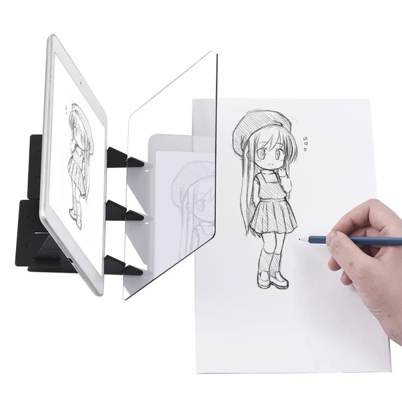 

Portable Zero-based Painting Mould Optical Kid Drawing Panel Tracing Board Copy Pad Crafts Anime Sketch Art Tool Toy Gift