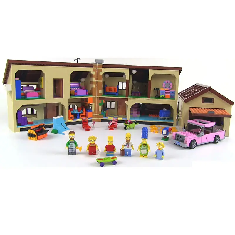 16004 16005 Квик-E-Mart «Симпсоны» Дом Совместимо 71016 71006 модель, конструкторные блоки, Детские кубики, развивающие игрушки подарки на день рождения