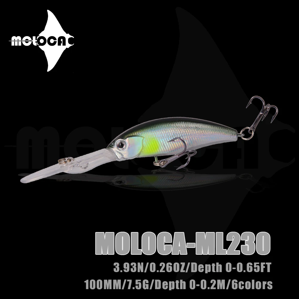 

Fishing Lures Minnow Weights 7.5g 100mm Whopper Floating 0-0.2m Trolling Accesorios De Pesca Blackfish Isca Artificial Leurre