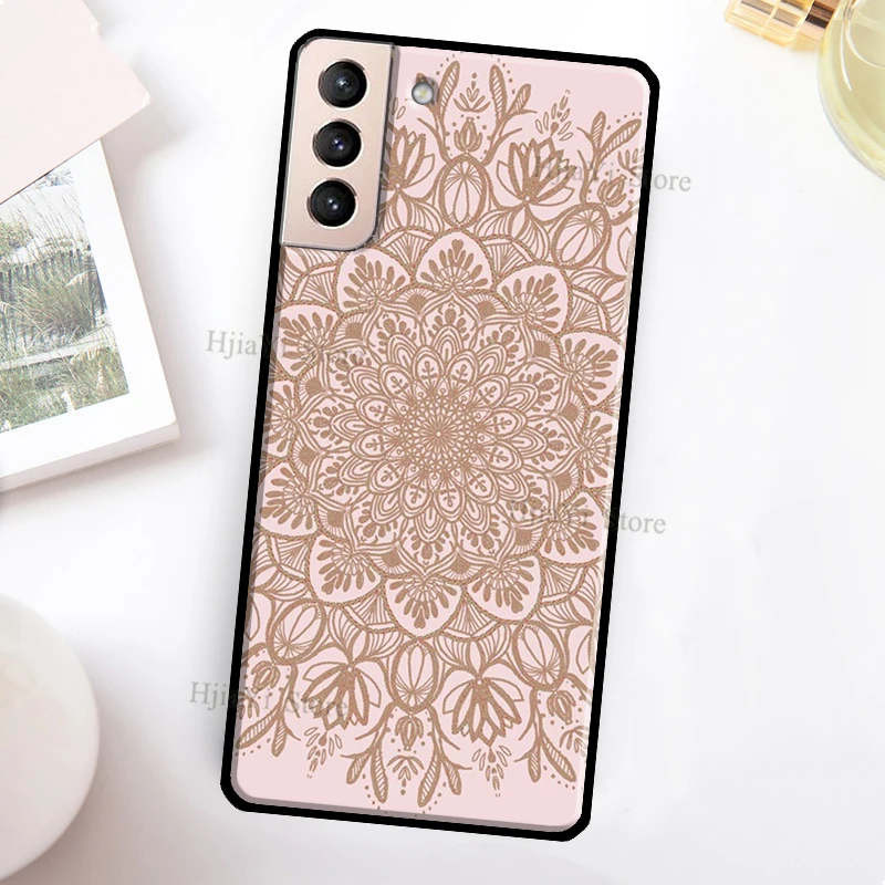 Indian Pattern Mandala Case For Samsung Galaxy S22 Ultra S20 S21 FE S8 S9 S10 Note 10 Plus Note 20 Ultra Cover silicone case samsung