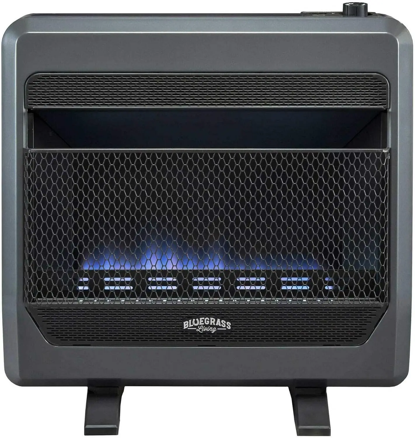 B30TPB-BB Ventless Propane Gas Blue Flame Space Heater with Thermostat Control, 30000 BTU, Heats Up to 1400 Sq. Ft., Includes