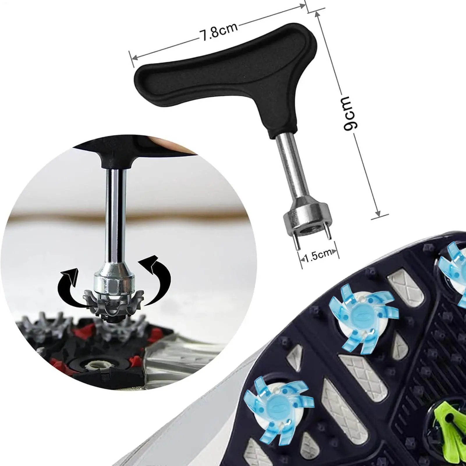 Golf Shoe Spikes Anti Slip Golf Shoe Cleat Stinger Screw Replacement Thread Spikes Cleats For Golf Boots Golf Shoe Accessories