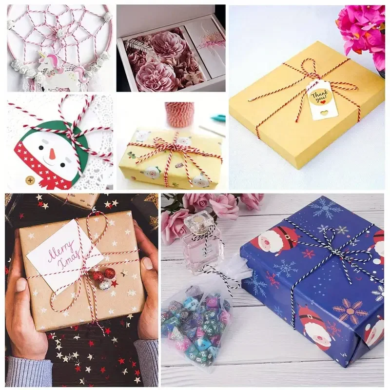 100m Decorative Rope for Christmas Gift Wrapping Tree Decor Holiday Party