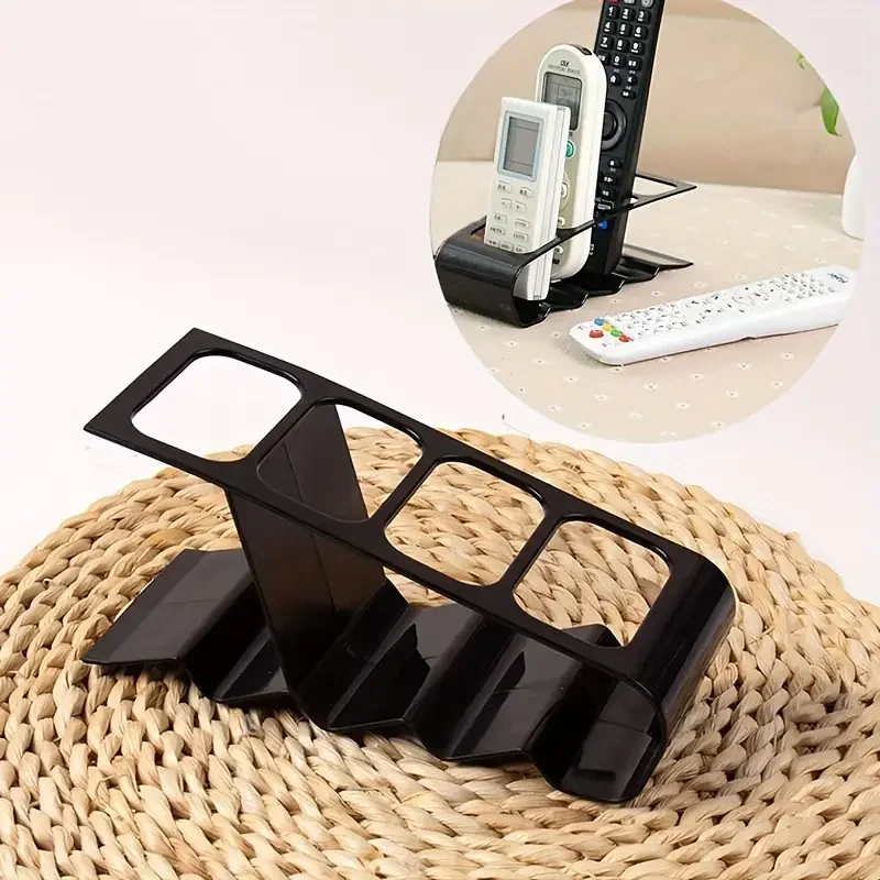 Sleek Black Desk Organizer for Remote Storage & Space-Saving