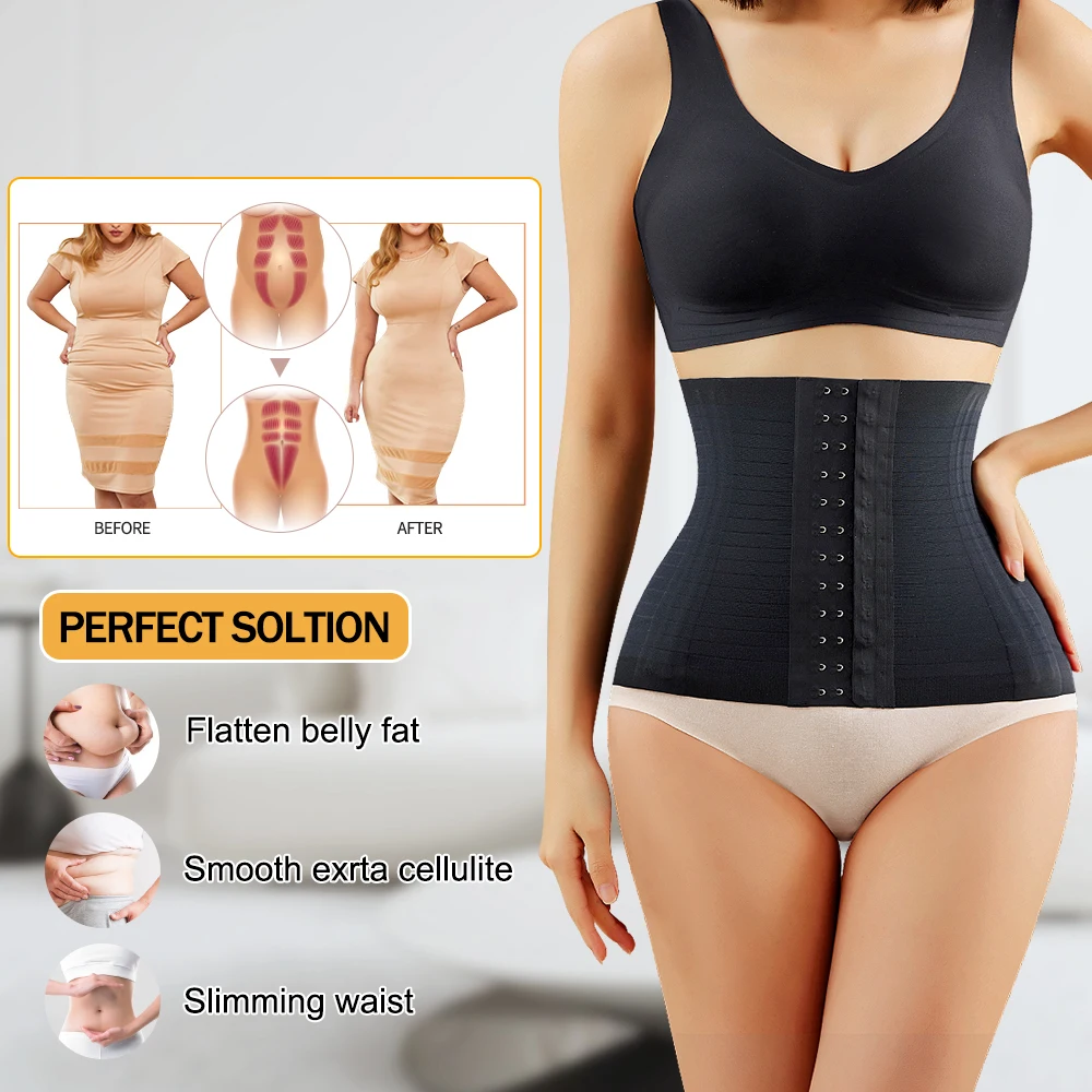 YIANNA Fajas Colombianas Women Shapewear Tummy Control Body Shaper  Reductoras Waist Trainer Bodysuit Beige-L