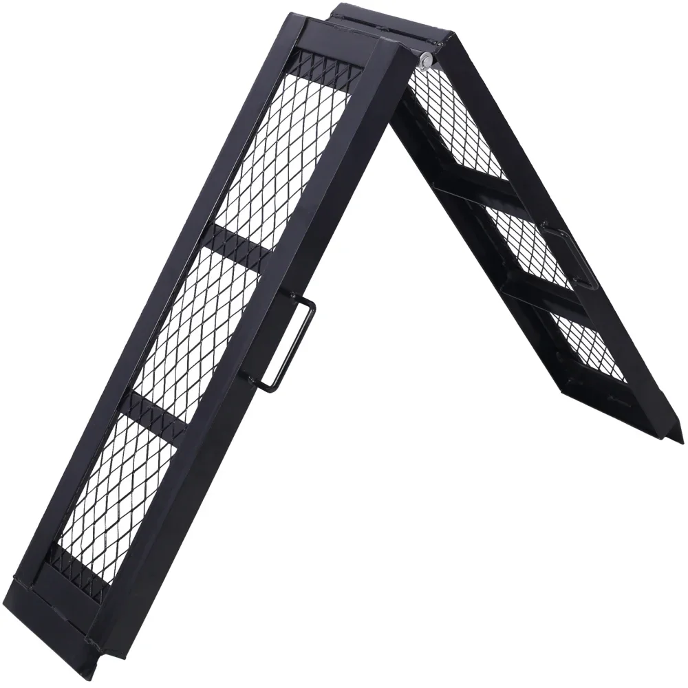 80" Steel Loading Ramp, 800LBS Capacity, Portable Motorcycle Ramp, Folding ATV Ramp for Pick up Truck, Black, Pack of PAIR