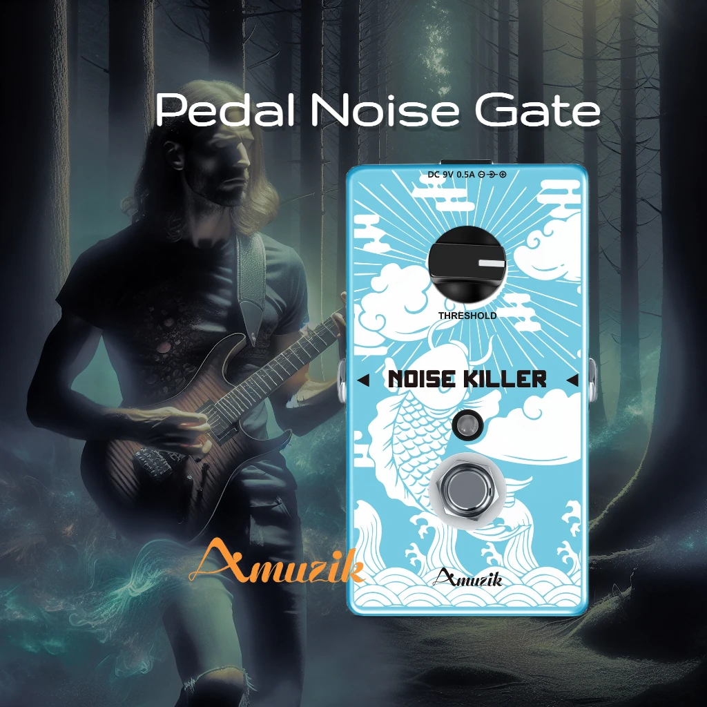 

Amuzik-Electric Guitar Bass Effects Pedal, Noise Killer, Reduce Noise, Mini Size, True Bypass, RE-03