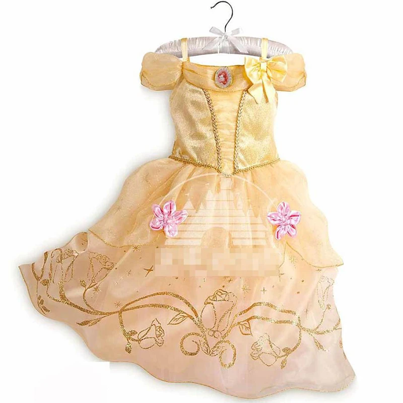 Girls Dress Children Princess Dress Arlo Cinderella Asha Candy Cosplay Gown Long Hair Dress Up Mermaid Costume Kid Belle Girl Costumte