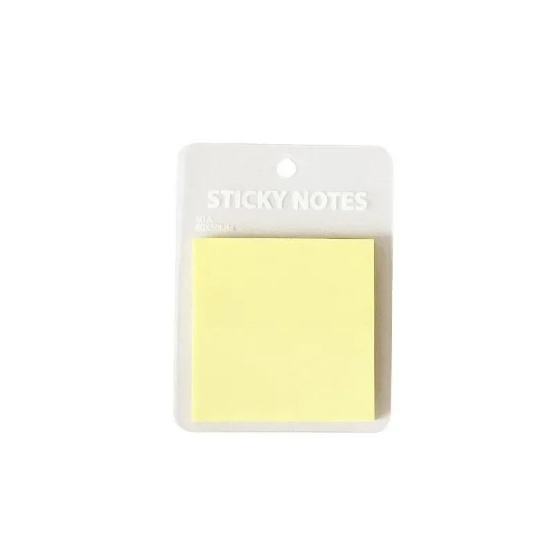 50 Pcs/pack Solid Color Sticky Notes Memo Pad Diary Stationery Flakes Scrapbook Decorative Transparent N Times Sticky 5