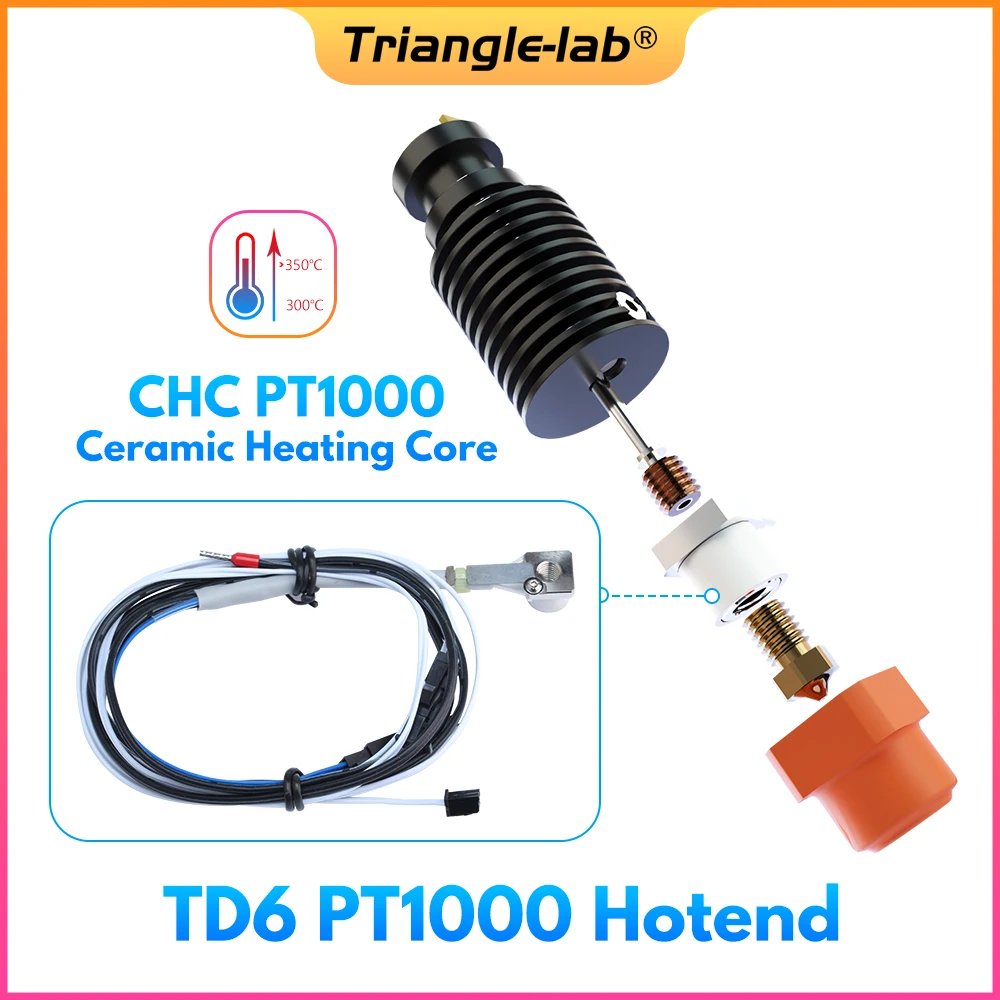 Trianglelab-tchc Td6 Pt1000 Hotend Built-in Termistor Pt1000 para Chc Td6 v6 Hotend Hotend Hotend Hotend Hotend Hotend Dde Hotend v6