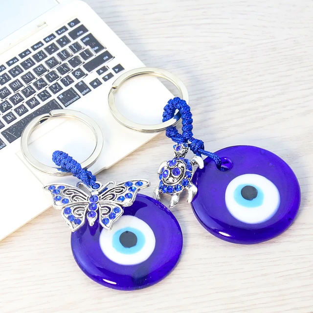 Türkische Glück Glas Blue Eye Schlüsselanhänger Amulett