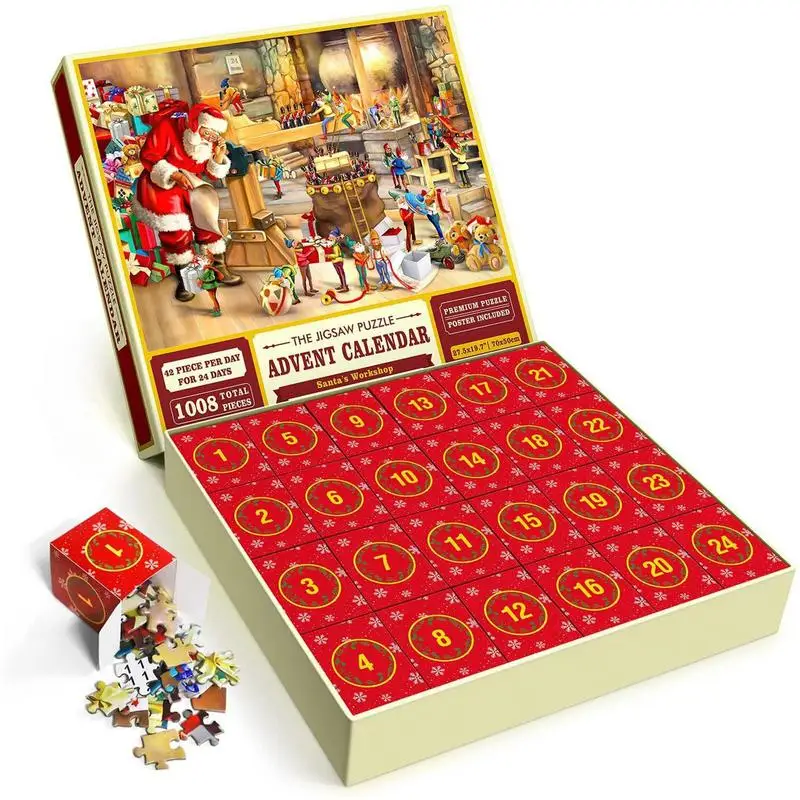 

24 шт., 1008 шт., детский календарь для украшения дома