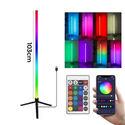 Smart App - Controlled Dimmable RGB LED Floor Light (Bluetooth Remote)