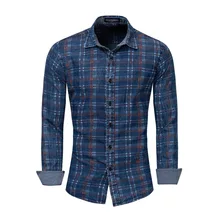 

Camisas Para Hombre 2022 New European American Plus Size Men's Cotton Casual Long-sleeved Shirt Plaid Shirt Men's Clothing