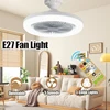 New Three-speed Mode LED Fan Light LED Lamp Bead E27 Screw Fan Light Remote Control Wall Control Bedroom Light Fan Ceiling 1